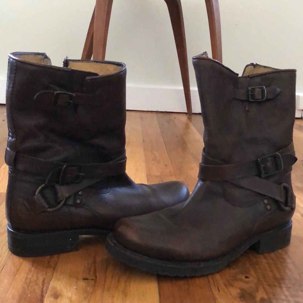 Frye moto boots